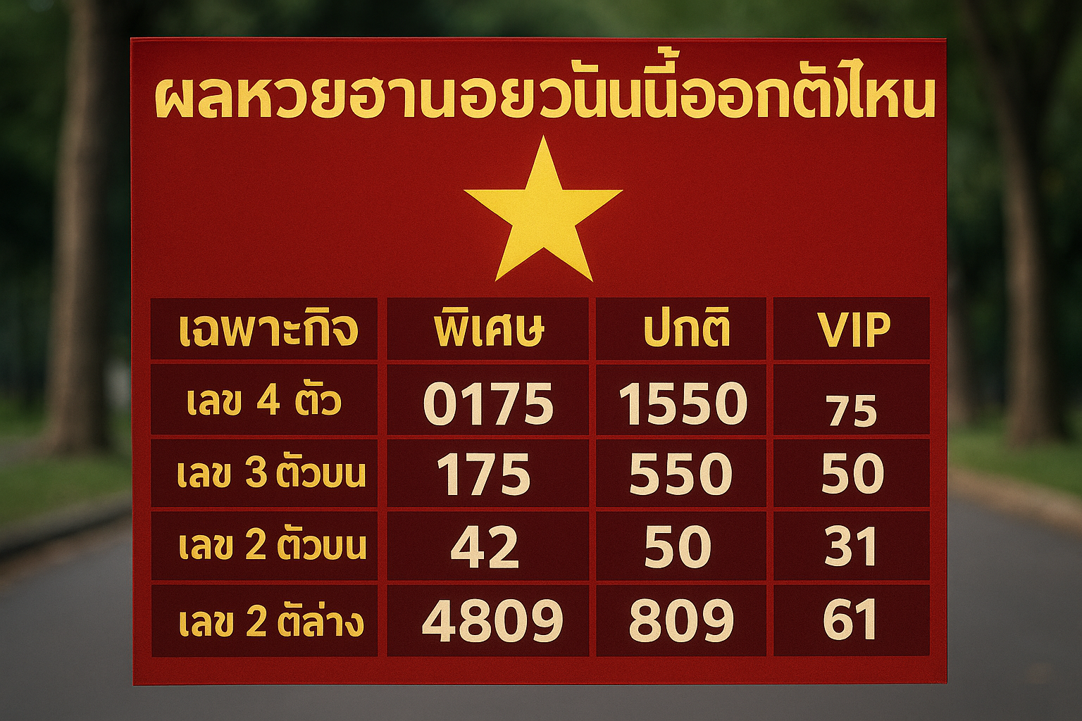 ผลหวยฮานอยวันนี้ออกตัวไหน