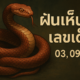 ฝันเห็นงูเลขเด็ด