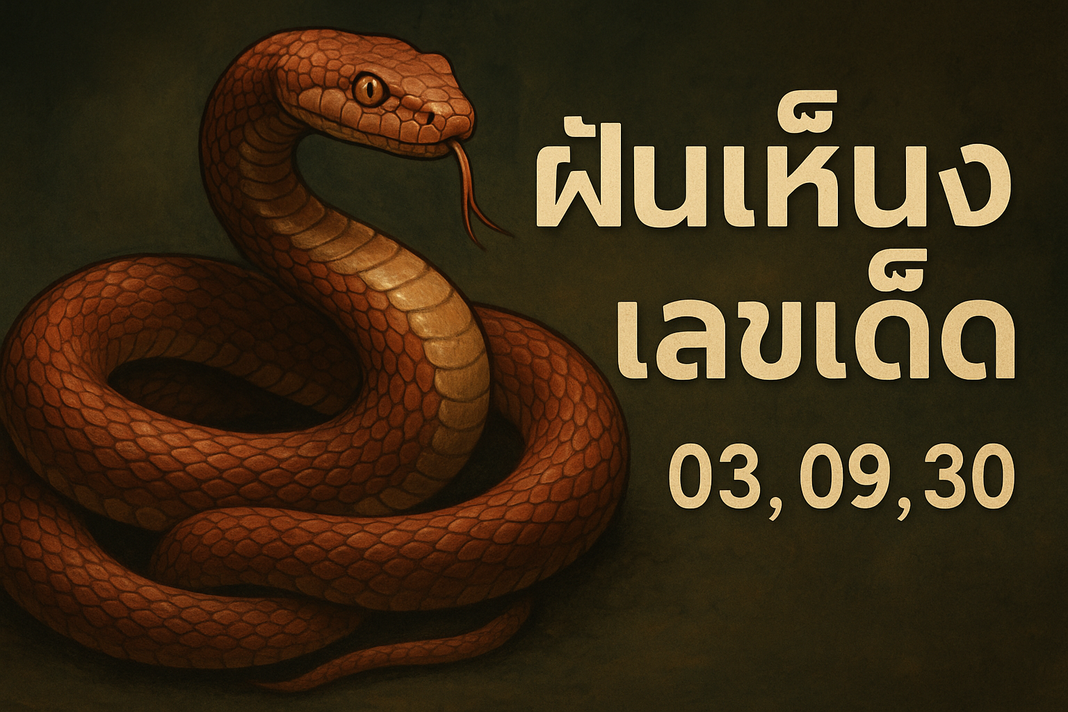 ฝันเห็นงูเลขเด็ด